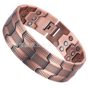 Red Copper Magnetic Therapy Bracelet/Mens Vintage Copper Magnetic Therapy Bracelet