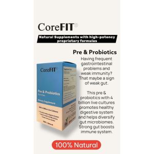 CoreFit Pre & Probiotics Gummies 4 Billion CFU for Digestive Support 60s