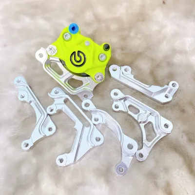 Heo REMBO 2pis đối xứng màu xanh Chuối logo đen_Tặng Kèm Bát CNC lắp đĩa zin cho mọi dòng xe [ Tặng 2 ốc SALAYA ]
