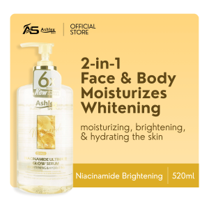 [UP TO ₱100 OFF]Ashley 6+ Niacinamide Ultimate Glow Serum Brightening Hydrating Moisturizer with Hyaluronic Acid & Glycerin Face and Body Serum for All Skin Types Best Seller AS4024