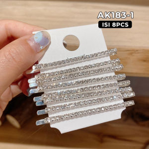 Jepit Rambut Korea Perempuan Dewasa 1 Set 8 Pcs Aksesoris Pin Rambut Motif Manik Kristal AK183 ZIORRA
