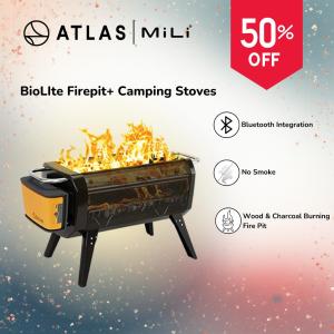 BioLIte Firepit+ | Wood & Charcoal Burning Fire Pit | Camping Stoves | No Smoke | Bluetooth Integration