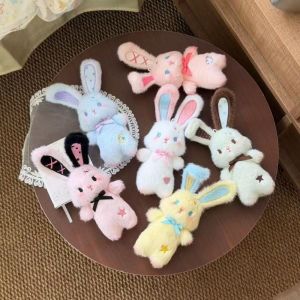 RL5LBR Kích thước thu nhỏ. Móc khóa hình thỏ bông. Mềm mại Vải cotton cao cấp.  dây chuyền nhồi bông Kawaii Chú thỏ tai dài. Nhiều màu sắc Móc khóa hình thỏ theo phong cách chiêm tinh học. Quà sinh nhật