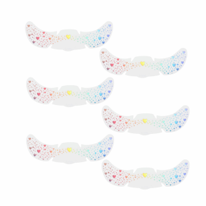 NBANLIKE 6 Sheets Heart Star Pattern Glitter Freckles Stickers Creative Waterproof Face Makeup Patches Trendy Hot Stamping Temporary Tattoo Stickers Festival Accessories