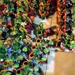 Hiasan Aquarium Tebing Bunga 3 & Bunga 2