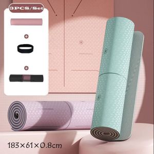 CHLOCH Thicken Yoga Mat 8mm Non Slip Fitness Exercise Mat  Design Sound Insulation Pilates Mat