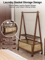 Nordic-style floor-standing clothing rack for bedroom multifunctional coat rack and bedside clothes storage rack. 