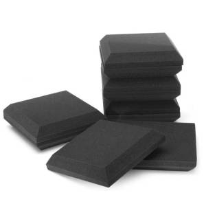 BEIYIN 12Pcs Square Acoustic Foam 30x30x5cm Sound Absorption Tiles Soundproof Panels Sound Isolation Sponge Fireproof for Studios/Home/Offices/KTV/Gaming Rooms