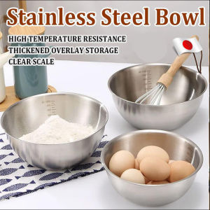 Stainless Steel Mixing Bowl Fruit Salad Bowls Storage Bowl for Home Hotel Kitchen Cooking Baking