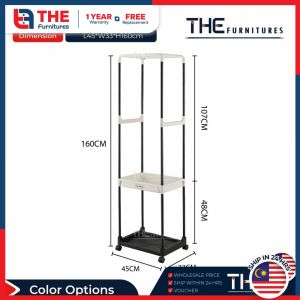 THE L45cm Modern Design Multipurpose Moveable Clothes Storage Cabinet Rack Shelf