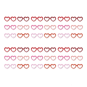 Pack Of 36 Heart Shaped Valentine Glasses Paper Eyeglasses for Holiday Costume Accessories and Party Decorations