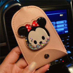 เคสกุญแจหนังความจุขนาดใหญ่น่ารัก เคสกูญแจรถ วัสดุPU เฉพาะเครื่องดื่มสร้างสรรค์