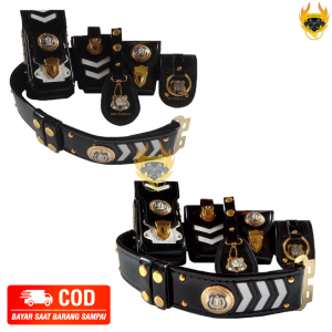 KOPEL SABUK SECURITY IKAT PINGGANG SECURITY/SATPAM HITAM dan putih TERMURAH BISA COD