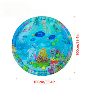 🌈 Fun Inflatable Pad/Inflatable Play/Childrens Inflatable Splash Pad/Tactile Training Enhance Fitness Cute Colorful Design Parent-child Interaction/Inflatable Toys/Strong Fun 【Cool Summer】Childrens Inflatable Splash Pad