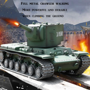 JDD 【fast Delivery】【Available Original】1:16 KV-2 Soviet Heavy Tank Kliment Voroshilov Main Battle Military WW2 Army Vehicles 2.4G RC Hobby Toys Henglong 3949 KV2 BB shooting IR Battle