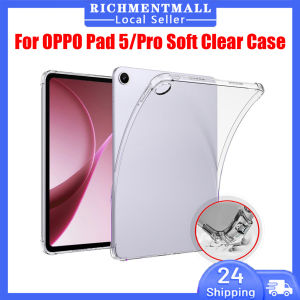 【🔥SG🔥】RICHMENTMALL For 2026 OPPO Pad 5 12.1inch Tablet Transparent Silicone Shockproof Case OPD2502 OPPO Pad 5 Pro OPPO Pad 4 Pro Soft TPU Cover