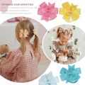 40Pcs Baby Girls 3.5'' Boutique Grosgrain Ribbon Hair Bows Elastic Hair Ties Ponytail Holder Hair Bands in Pairs for Girls Toddlers Kids Children Teens. 