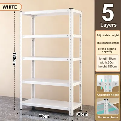 【All Metal】3/4/5 Layers Metal Rack Organizer Heavy Duty Bearing 450KG Angle Steel Storage Shelves Space Savers For Supermarket/Household/Kitchen/Warehouse display Metal Rack Steel Storage Shelves Metal Shelf Boltless Rack Adjustable#HJ03#HJ06
