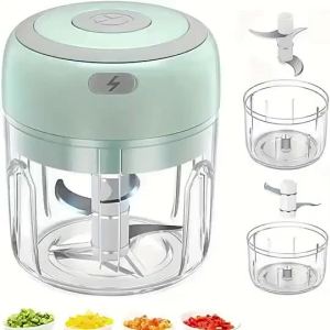 【Electric】Automatic Garlic Crusher Chopper PortableBlender Meat Vegetable Garlic Chilli Meat Bawang 250ml Kitchen