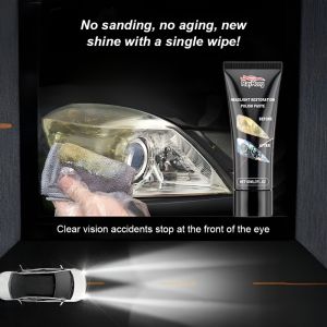 Yellow Headlight Renovation Repair Liquid Cleaning Agent Free Polishing Car Lampshade Yellowing Scratch Oxidation Blur Polishing Paste大灯护理抛光膏