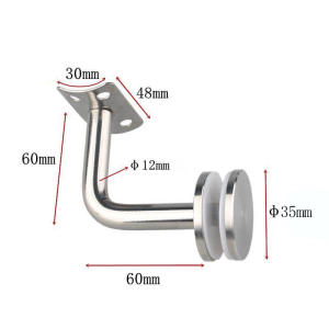 Handrail Bracket Parts Stainless Steel Rail Support Stair Guardrail Bracket