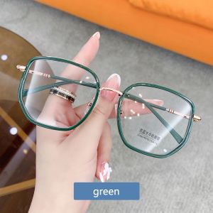 Fashion Anti Radiation Eye Glasses: Retro Nearsighted Glasses Square Frame Korean-Style & Trendy Anti-Blue Eyeglasses