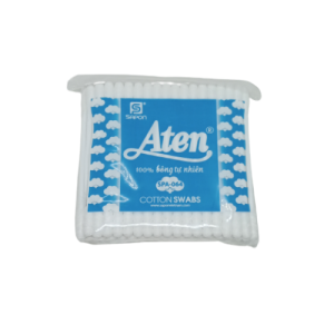 [HÀNG CÓ SẴN]Bông gòn ráy tai-tăm bông thân nhựa(Aten)-Dụng cụ lấy ráy tai