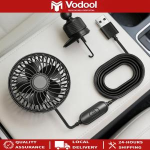 【HOT】 USB Powered Portable Fan Vent Clip Car Cooling Fan 3 Speeds Quiet Brushless Motor 360 Rotatable for Sedan SUV RV Pickup Truck Van
