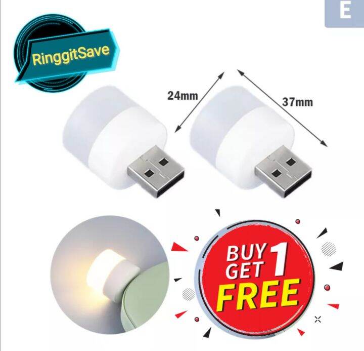 (Beli 1 Percuma 1) LED Usb Mini Mentol Lampu Mudah Alih Super Terang ...