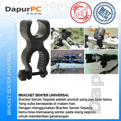 Bracket Senter Sepeda Mount Braket Lampu E17 Police Swat Taffware