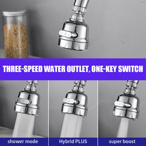 3 Mode Faucet 360 Degree Rotation Filter Extension Tube Shower Water Saving Tap Universal Kitchen Accessories
