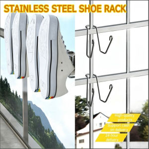 Shoe Hanger Stainless Portable Shoes Drying Rack Hook Space Saving Hanging Type Shoes Drying Rack Antiskid