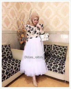 ROK TUTU REMPEL PANJANG DEWASA BAHAN TILE IMPORT MURAH BERKUALITAS