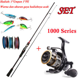 🔥Joran Pancing 1 Set Reel Besi / pancing 1 set lengkap kuat/ Pancing Set Murah Murah Kuat Power Pancing 1.65M/1.8M/2.1MJoran Pancing Murah Reel Pancing Gulungan Reel 1000 - 6000 8Kg Rasio Gigi 5.2:1 Reel Pancing Murah Kuat