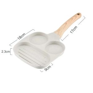 ADDO Omelet Non-Stick Pancake Pan Thickened Cooker Mold Flat Bottom Pan 4 Holes Egg Frying Pan Gas Stove