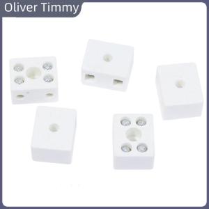 [Oliver Timmy] 5pcs 2 postion 5หลุมเซรามิคสายไฟขั้วบล็อกพอร์ซเลนความถี่สูงดูอา