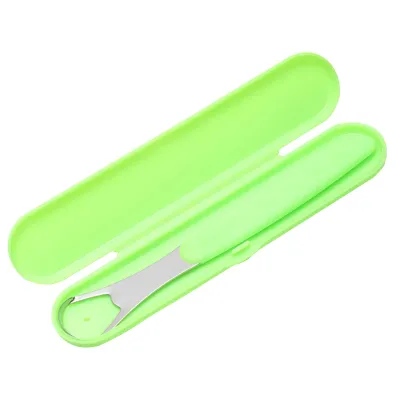 Smart Sensor Stainless Steel Tongue Scraper Double Sided Curved Shape Tongue Cleaner for Adults Kids Improve Oral Condition Reduce Bad Breath