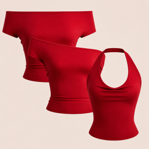 DOUBLE LINING CONVERTIBLE TOP 3 WAYS TO WEAR HALTER / OFF SHOULDER / ONE SHOULDER / ALL IN ONE TOP