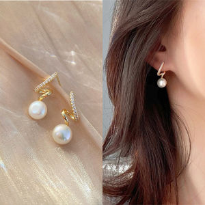 Anting Mutiara Wanita Korea Model Tusuk Tindik Permata Hijab Earrings Accesories Fashion Aksesoris Anting