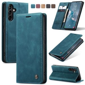 Shockproof Phone Case For Samsung Galaxy A56 A55 A36 A35 A26 A25 A06 A05S A16 A15 5G Cover Samsung A55 A16 4G Retro Magnetic Leather Wallet Card Slot Flip Cover Casing