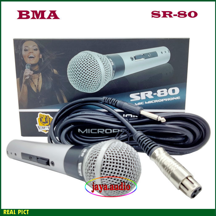 MIC MICROPHONE BMA SR 80 Mik Vokal Kabel Mik BMA-80 ORIGINAL Suara ...