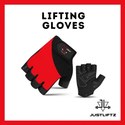 JustLiftz Lifting Gloves | Full Fit Powerlifting Gloves Palm Support Training Workout Gloves