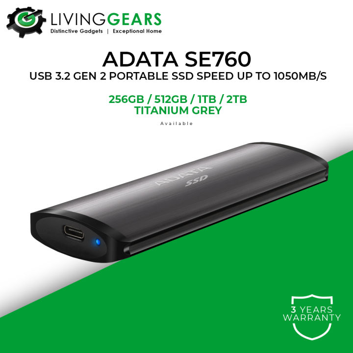 External Hard Drive Adata Ssd Se760 ADATA SE760 1TB External Type