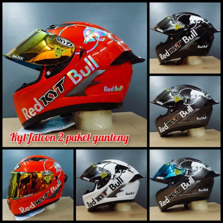 Red Bull Custom Helm Full Face Helm Redbull Full Face Jual New