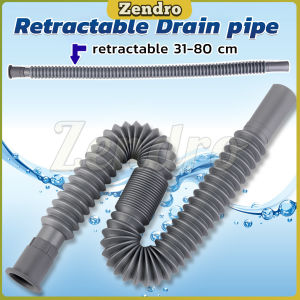 ZEO Drain Pipe Household Plastic Bathroom Flexible Anti-odor Tube Drainage Replacement Retractable
