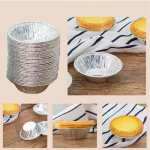 Baking Aluminum Foil Egg Tart Tray Disposable Circular Pastry Mold for Parties Restaurant Kitchen Baking Molds
