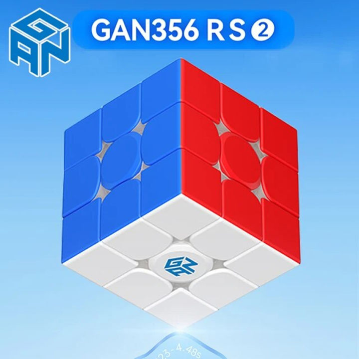 XMDCuber GAN356RS Speed Cube 3x3 Stickerless - Cube de Vitesse Professionnel 56 mm - Édition Standard - Idéal pour Débutants et Experts - GAN356 RS Puzzle Cube Classique sans Autocollants