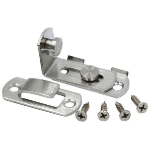 90° Door Lock Button Security Tools Clasp Stainless Steel Cabinet Hardware Flip Door Buckle