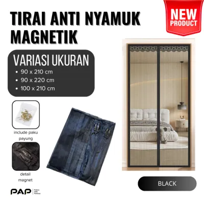 Tirai Kelambu Pintu Model Magnet Anti Nyamuk Tebal ukuran 100 x210 cm
