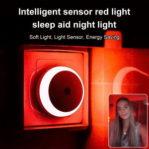 Smart Home Night Light Warm Light Smart Sensor Round Sleeping Aid Light Control Sensor Light